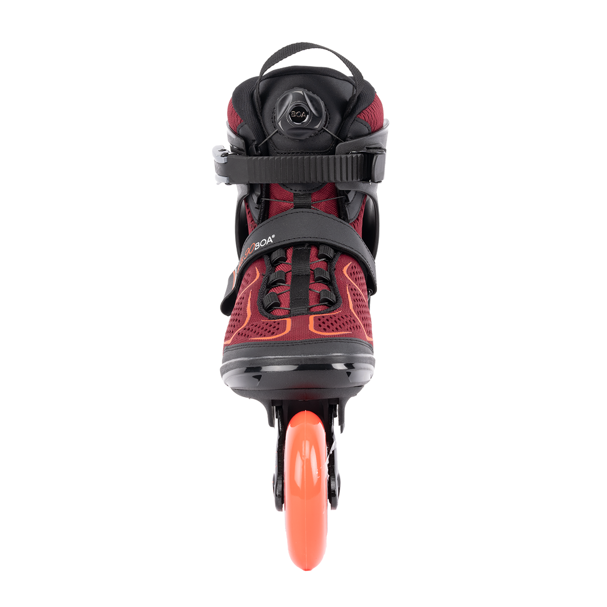 A front view of the K2 Alexis 90 Boa inline skate.