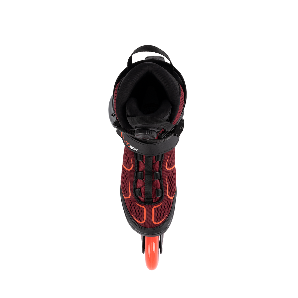 A top view of the K2 Alexis 90 Boa inline skate.