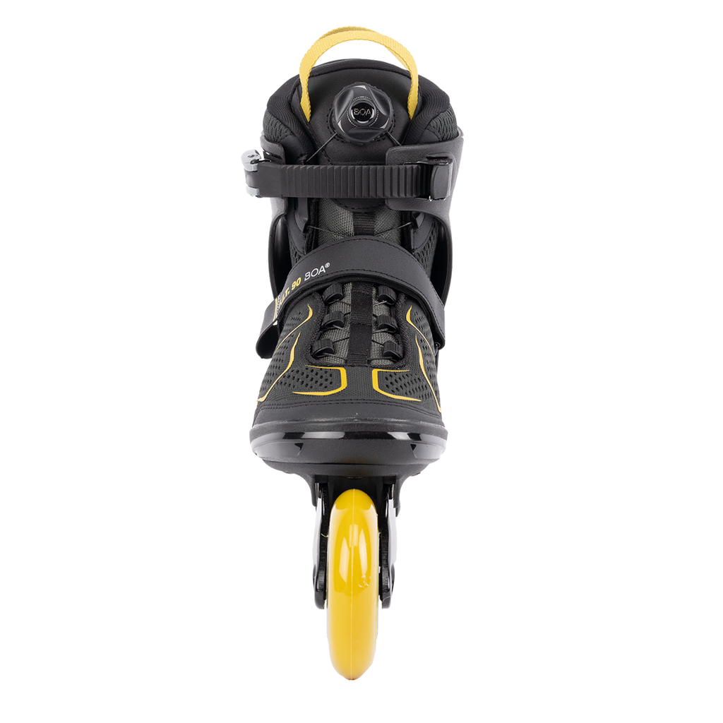 A front view of the K2 F.I.T. 90 BOA inline skate.